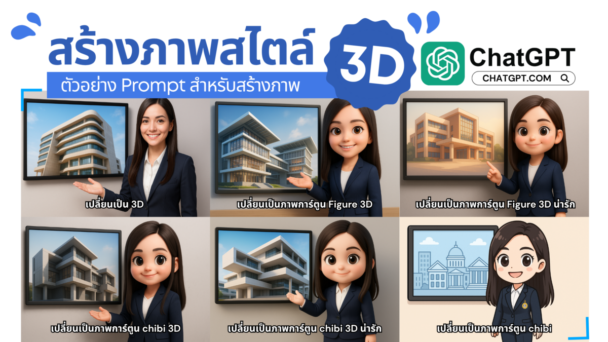 คำสั่ง Prompt ที่ใช้ในการสร้างภาพ ด้วย ChatGPT (ชุดที่ 2)