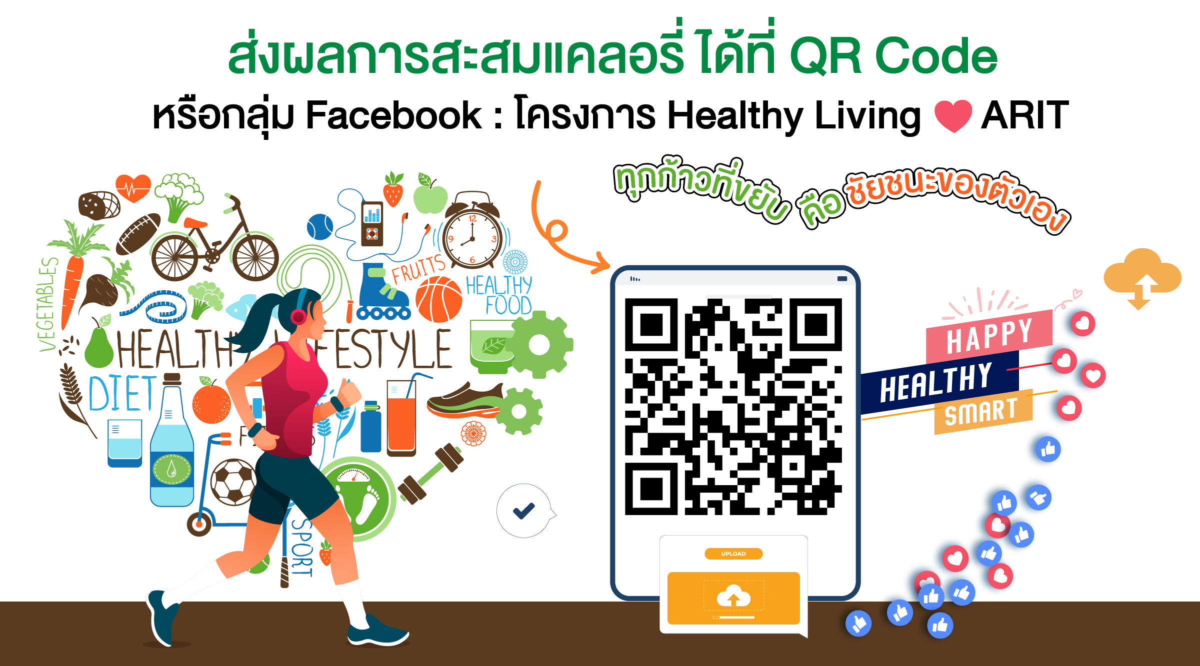เปิดรับสมัครเข้าร่วมกิจกรรม Healthy Living♥ARIT 90 วัน 699,999 แคลอรี่ สุขภาพดีที่ สวส. ประจำปี 2569
