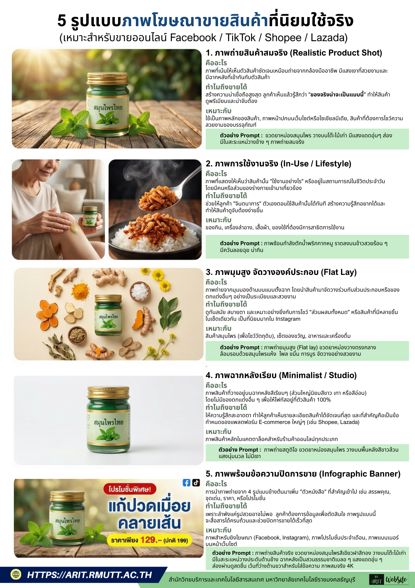 5 รูปแบบภาพโฆษณาขายสินค้าที่นิยมใช้จริง