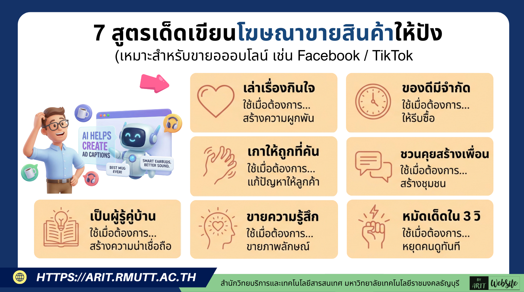 7 สูตรเด็ดเขียนโฆษณาขายสินค้าให้ปัง