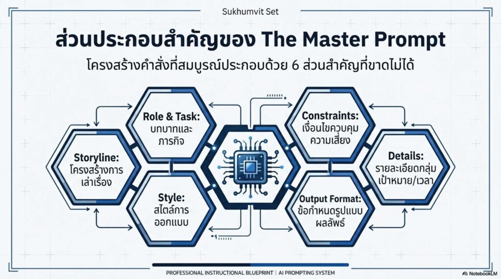 สไตล์ที่ 1 Modern Minimal (เรียบหรู มืออาชีพ) เหมาะกับ: งานระดับนโยบาย / การบรรยายเชิงวิชาการให้บุคลากรมหาวิทยาลัย / เวทีทางการระดับผู้บริหาร (Keynote) การออกแบบ (Visual): ซ้ายข้อความ ขวาภาพ, พื้นหลังสีขาว เทาอ่อน หรือ Navy, ใช้พื้นที่ว่าง (White Space) เยอะ, ตัวอักษรใหญ่ อ่านง่าย, เน้นภาพถ่ายการทำงานจริง (Real-life office) ผสมไอคอนเส้นบาง (Line art) โทนภาษา: ทางการ น่าเชื่อถือ ย่อยง่าย ไม่ใช้ศัพท์เทคนิคที่ซับซ้อนเกินจำเป็