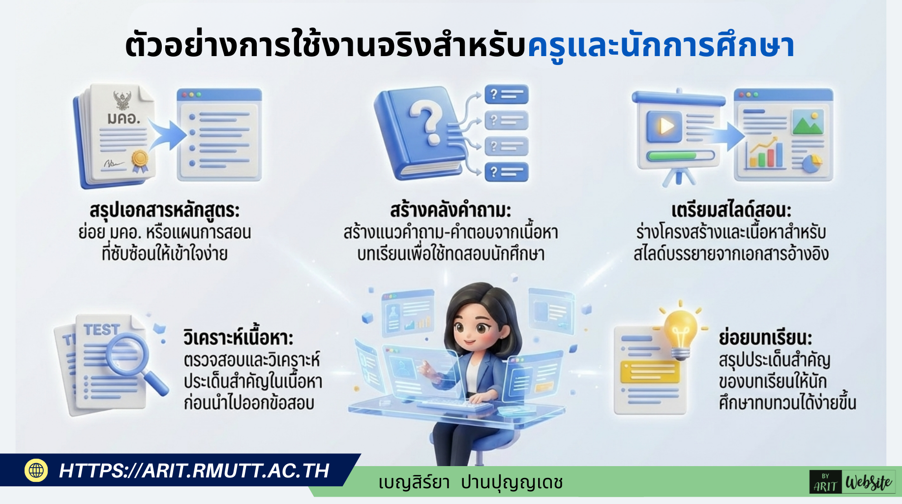 ตัวอย่างการใช้งานจริงสำหรับครูและนักการศึกษา