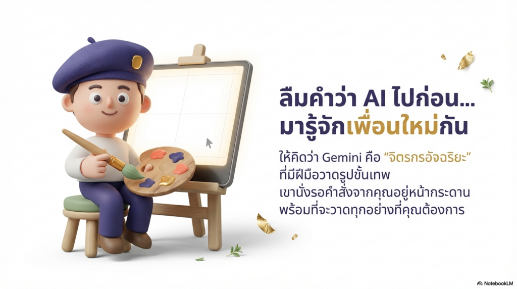 ตัวอย่างสไลด์ใน NotebookLM