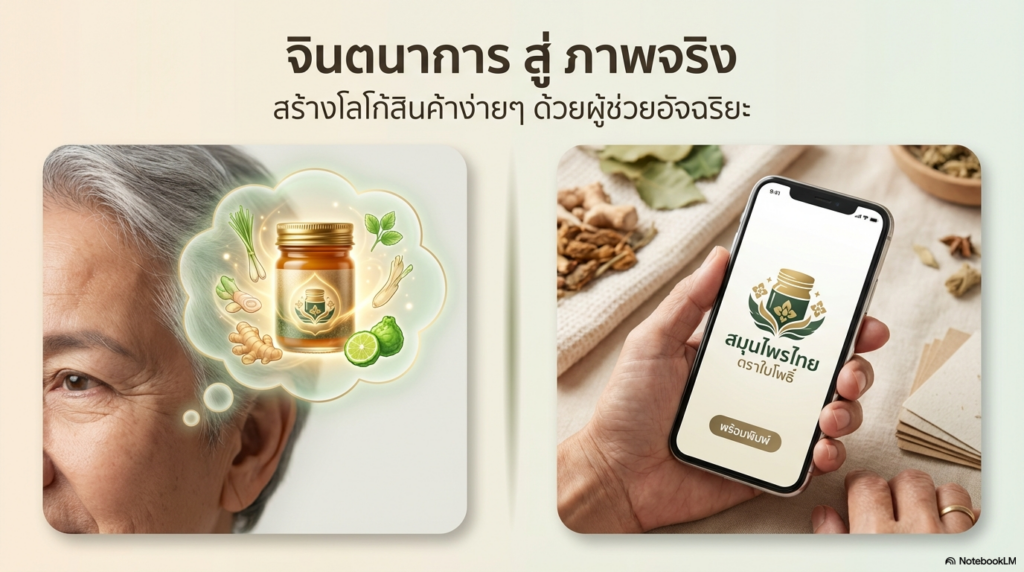 ตัวอย่างสไลด์ใน NotebookLM