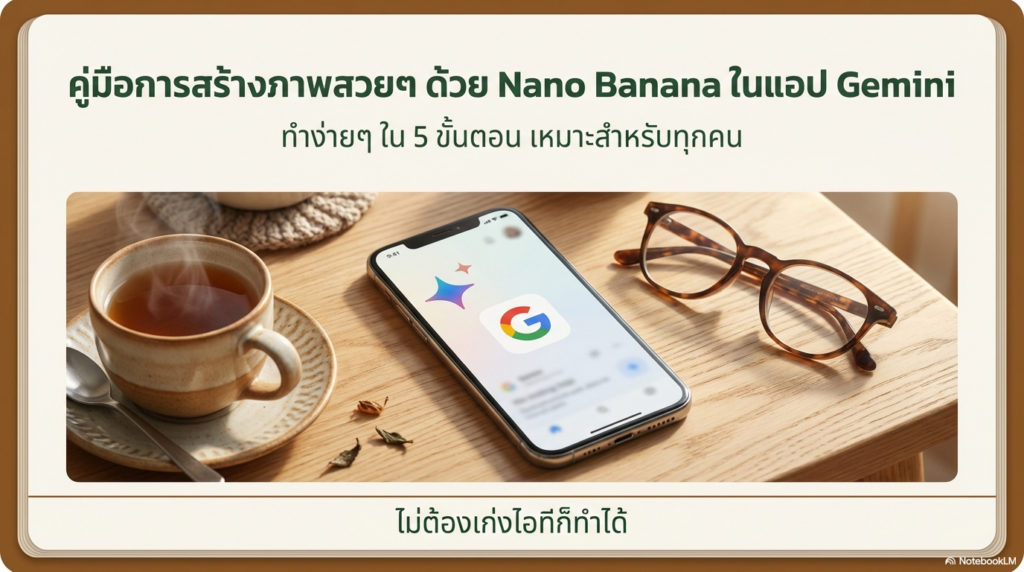 ตัวอย่างสไลด์ที่สร้างด้วย NotebookLM