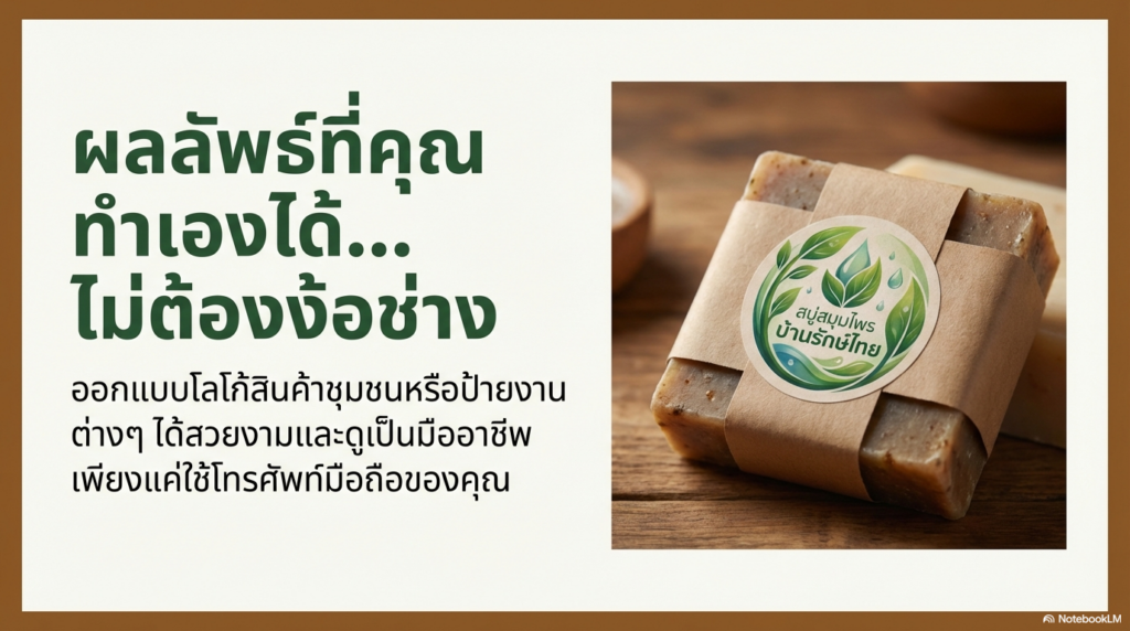 ตัวอย่างสไลด์ที่สร้างด้วย NotebookLM