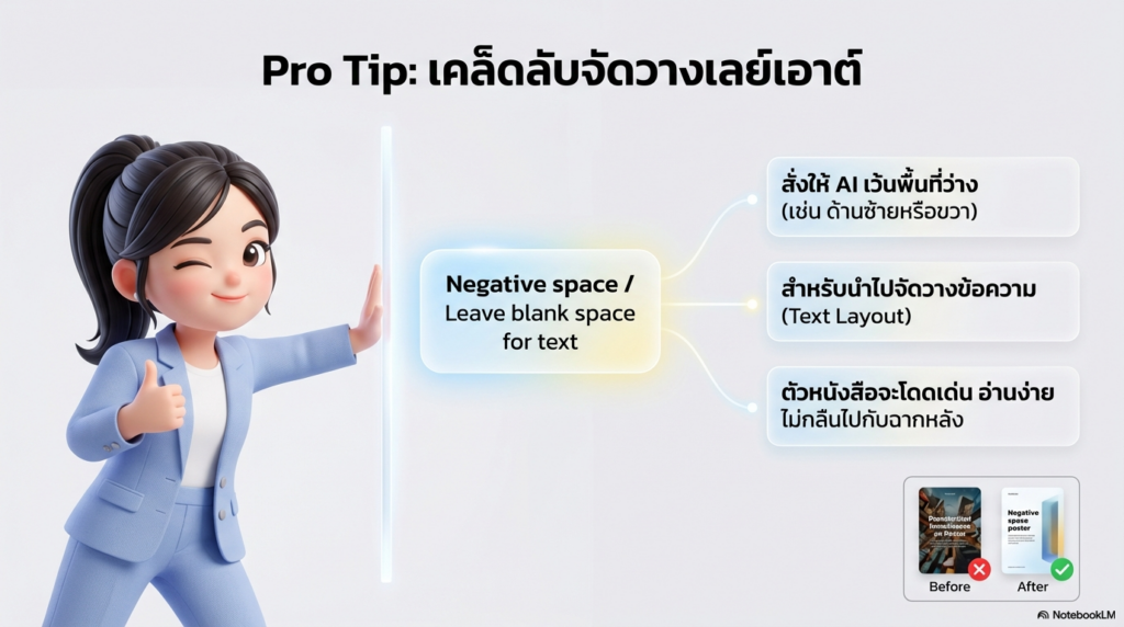สไลด์สไตล์ อินโฟกราฟิกการเรียนรู้ ตัวละครเป็น PR สาวผมยาวผูกผม สไตล์ 3D Pixar ใช้ตัวละครตัวเดียวกันทุกสไลด์ ผสม Chibi ทันสมัย มืออาชีพ ออกเป็น 4 สไลด์ 
