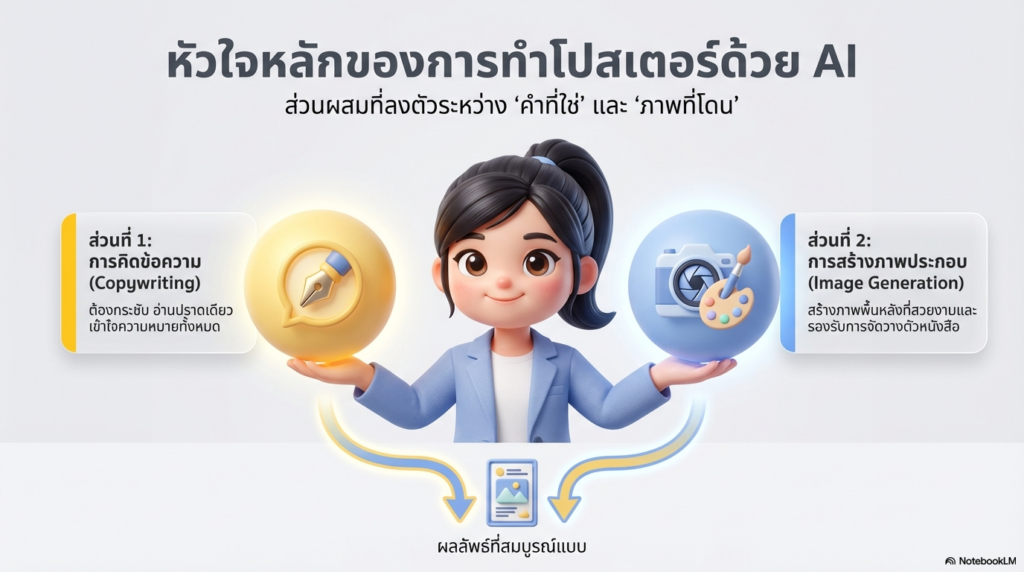 สไลด์สไตล์ อินโฟกราฟิกการเรียนรู้ ตัวละครเป็น PR สาวผมยาวผูกผม สไตล์ 3D Pixar ใช้ตัวละครตัวเดียวกันทุกสไลด์ ผสม Chibi ทันสมัย มืออาชีพ ออกเป็น 4 สไลด์ 