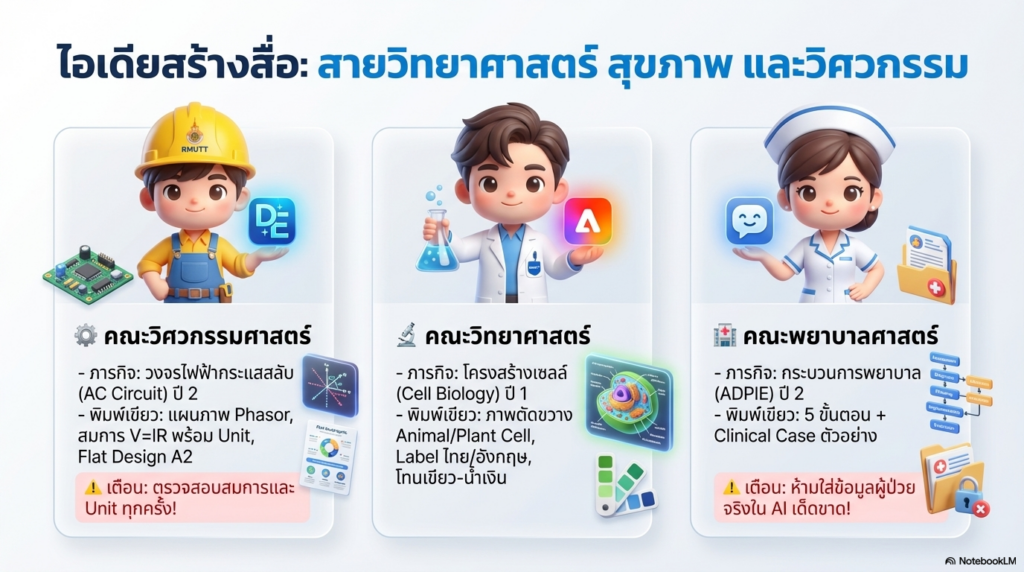 สไตล์ อินโฟกราฟิกการเรียนรู้ สไตล์ 3D Pixar ผสม Chibi น่ารัก ทุกสไตล์เป็นอินโฟกราฟิกการเรียนรู้ สไตล์ 3D Pixar ผสม Chibi น่ารัก ทันสมัย มืออาชีพ โทนสีสดใส ฟ้า ขาว เหลือง เขียว แบบ Google style ตัวละครหลัก AI ผู้ช่วยฉานฉลาด ใช้ฟอนต์ภาษาไทยที่อ่านง่าย ขนาดไม่ต่ำกว่า 24 pt ความละเอียด 300 ppi พื้นหลังสีขาว ข้อมูลเหมาะสำหรับนำเสนอให้กับอาจารย์ระดับมหาวิทยาลัย