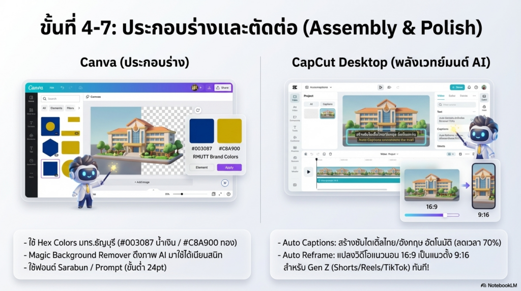 สไตล์ อินโฟกราฟิกการเรียนรู้ สไตล์ 3D Pixar ผสม Chibi น่ารัก ทุกสไตล์เป็นอินโฟกราฟิกการเรียนรู้ สไตล์ 3D Pixar ผสม Chibi น่ารัก ทันสมัย มืออาชีพ โทนสีสดใส ฟ้า ขาว เหลือง เขียว แบบ Google style ตัวละครหลัก AI ผู้ช่วยฉานฉลาด ใช้ฟอนต์ภาษาไทยที่อ่านง่าย ขนาดไม่ต่ำกว่า 24 pt ความละเอียด 300 ppi พื้นหลังสีขาว ข้อมูลเหมาะสำหรับนำเสนอให้กับอาจารย์ระดับมหาวิทยาลัย