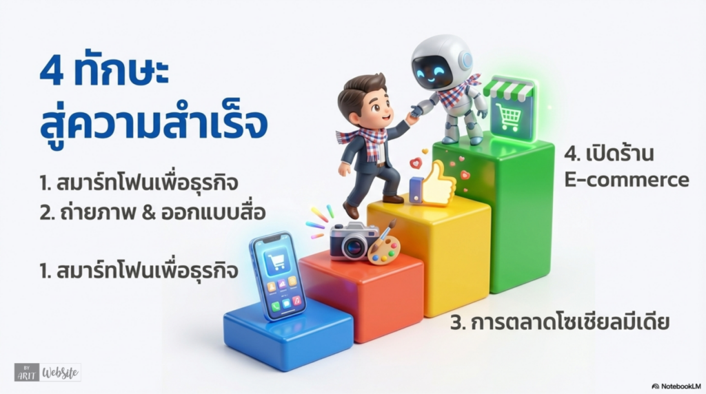 สไตล์ 33D Pixar ผสม Chibi น่ารัก ทันสมัย มืออาชีพ  ใช้ฟอนต์ภาษาไทยที่อ่านง่าย หัวข้อใหญ่ 45pt, เนื้อหา 26pt ความละเอียด 300 ppi สไตล์ 3D Pixar ผสม Chibi น่ารัก ทันสมัย มืออาชีพ โทนสีสดใส ฟ้า ขาว เหลือง เขียว แบบ Google style ตัวละครหลัก AI ผู้ช่วยฉานฉลาด