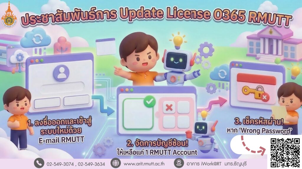 Arit Rmutt ประชาสัมพันธ์การ Update License 365 RMUTT