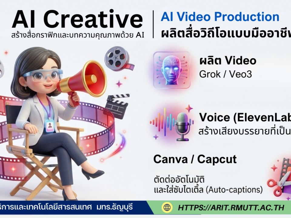 AI Video Production ผลิตสื่อวิดีโอแบบมืออาชีพ ด้วย AI ทำได้ทั้งๆ ที่ไม่มีพื้นฐาน