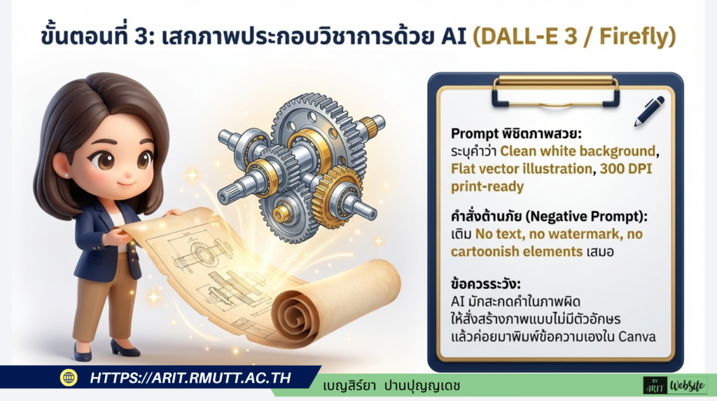 AI for Education : การออกแบบโปสเตอร์ สำหรับการเรียนการสอน ระดับมหาวิทยาลัย