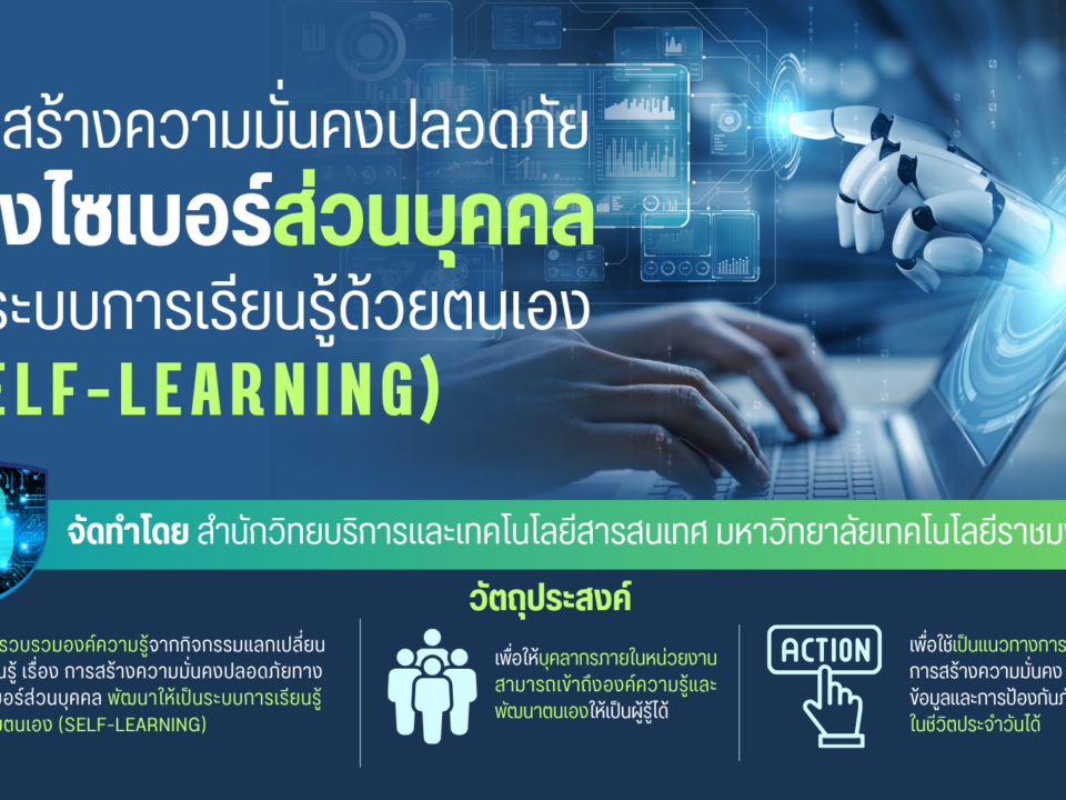 การสร้างความมั่นคงปลอดภัยทางไซเบอร์ส่วนบุคคล บนระบบการเรียนรู้ด้วยตนเอง (Self-learning) ปี 2566