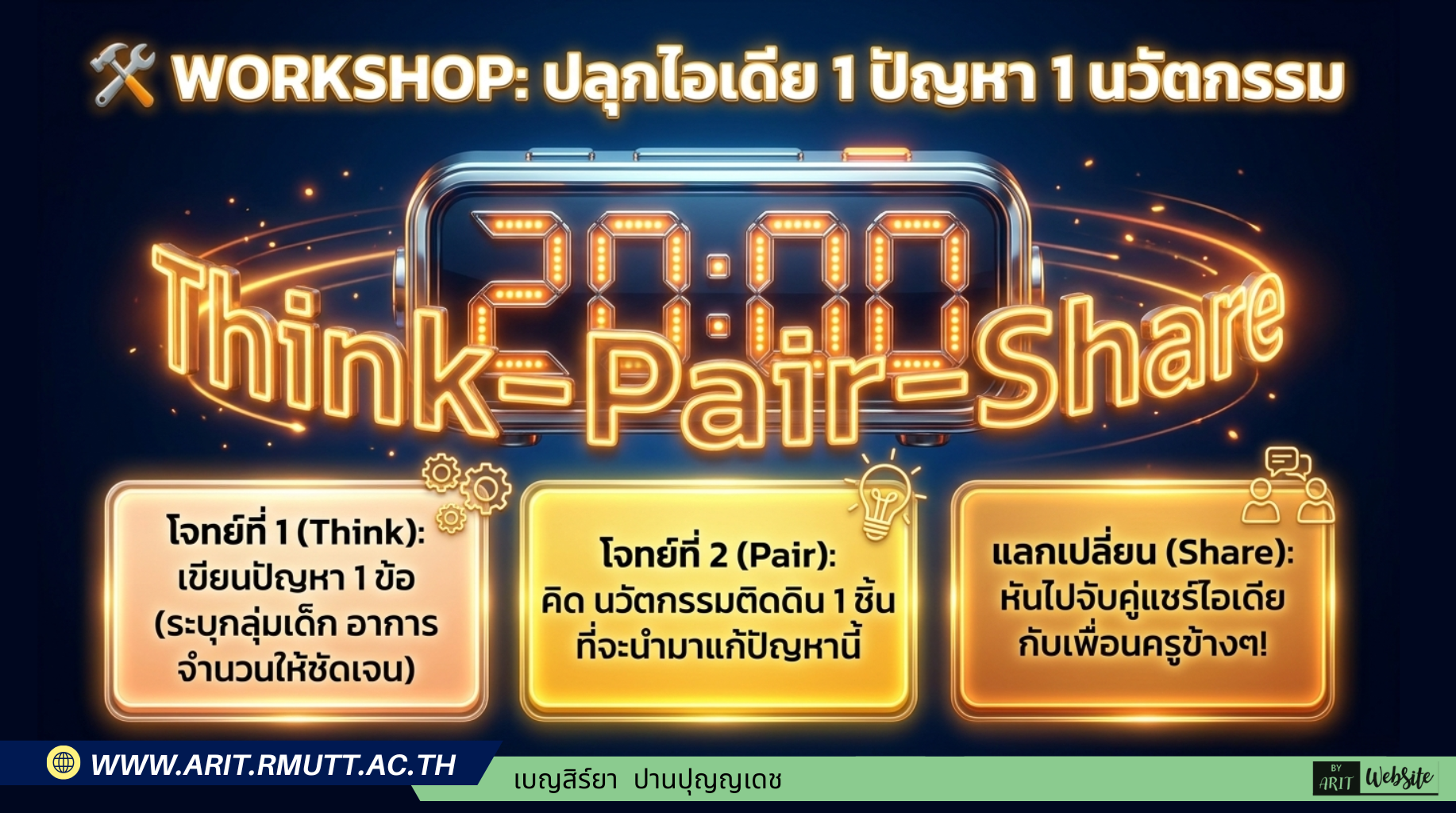 Wrokshop ปลุกไอเดีย 1 ปัญหา 1 นวัตกรรม