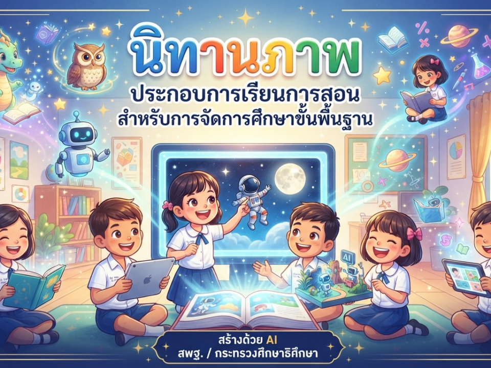 นิทานภาพ ประกอบการเรียนการสอนสำหรับการจัดการศึกษาขั้นพื้นฐานสร้างด้วย AI