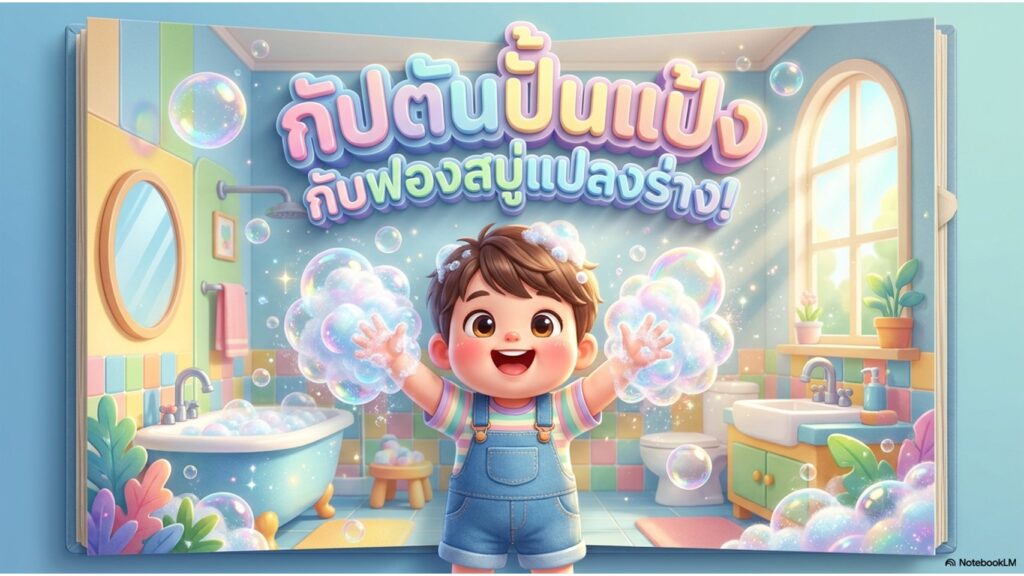 สื่อการสอน! นิทานภาพเรื่อง "กัปตันปั้นแป้งกับฟองสบู่แปลงร่าง"