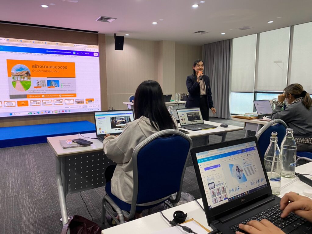 ภาพบรรยากาศการอบรม 25 กันยายน 2569 “เทคนิคการสร้างงานนำเสนออย่างมืออาชีพ ด้วย Canva และ PowerPoint”